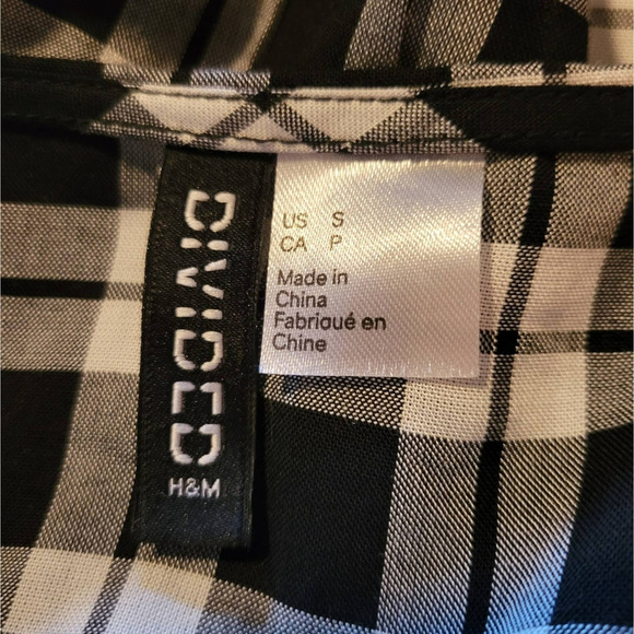 Divided by H&M women's black and white gingham plaid dress size small - Picture 10 of 11